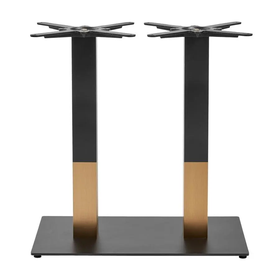 BOSTON SLEEK - BLACK AND GOLD LARGE RECT - DINING - Yumen Global Furniture