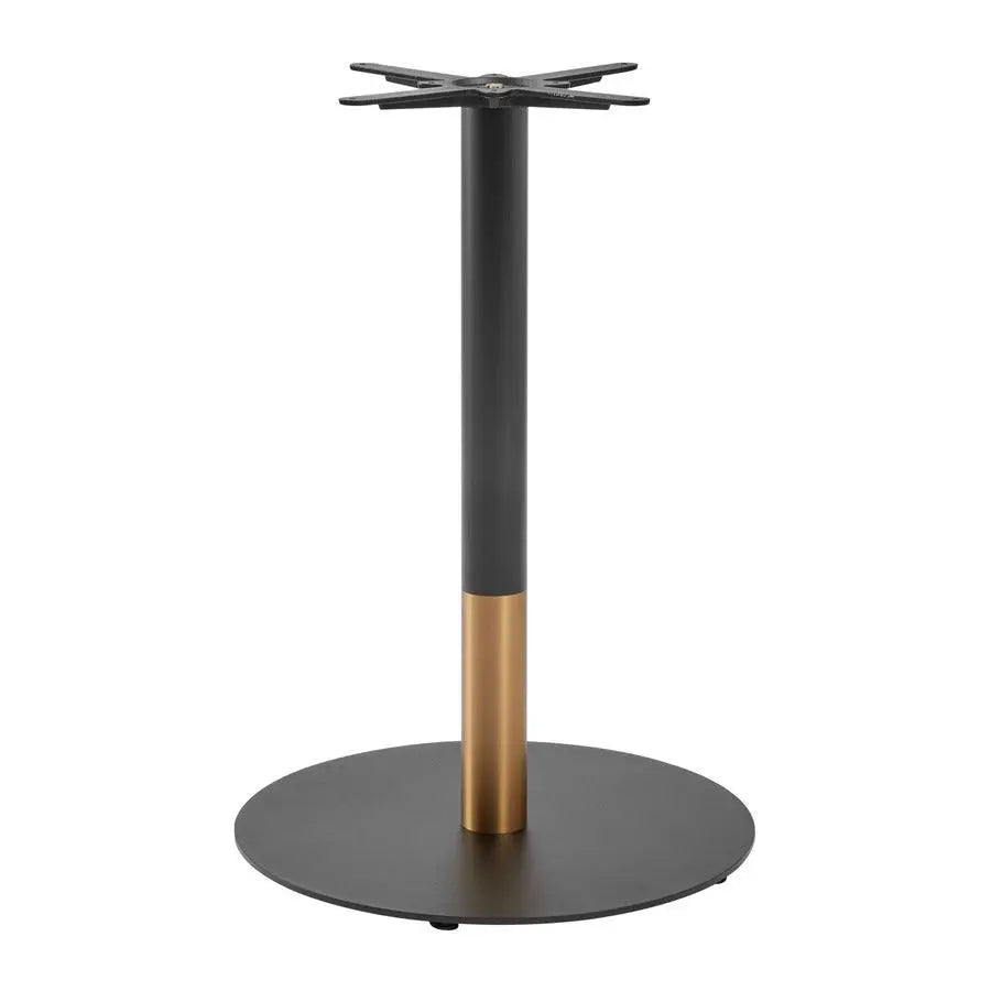 BOSTON SLEEK - BLACK AND GOLD LARGE ROUND - MID HEIGHT - Yumen Global Furniture