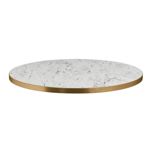 OMEGA LAMINATE TABLE TOP - WHITE CARRARA MARBLE - Yumen Global Furniture