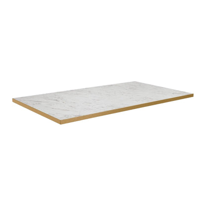 OMEGA LAMINATE TABLE TOP - WHITE CARRARA MARBLE - Yumen Global Furniture