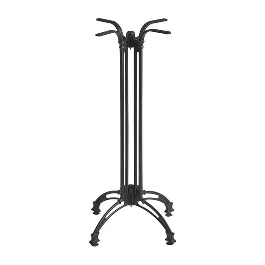 ORLEANS - 4 Leg Table Base - Black Aluminium - Bar Height YuMen Furniture